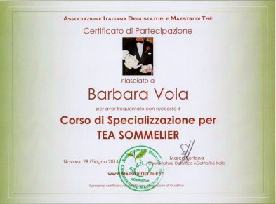 Corso Specializzazione Tea Sommelier