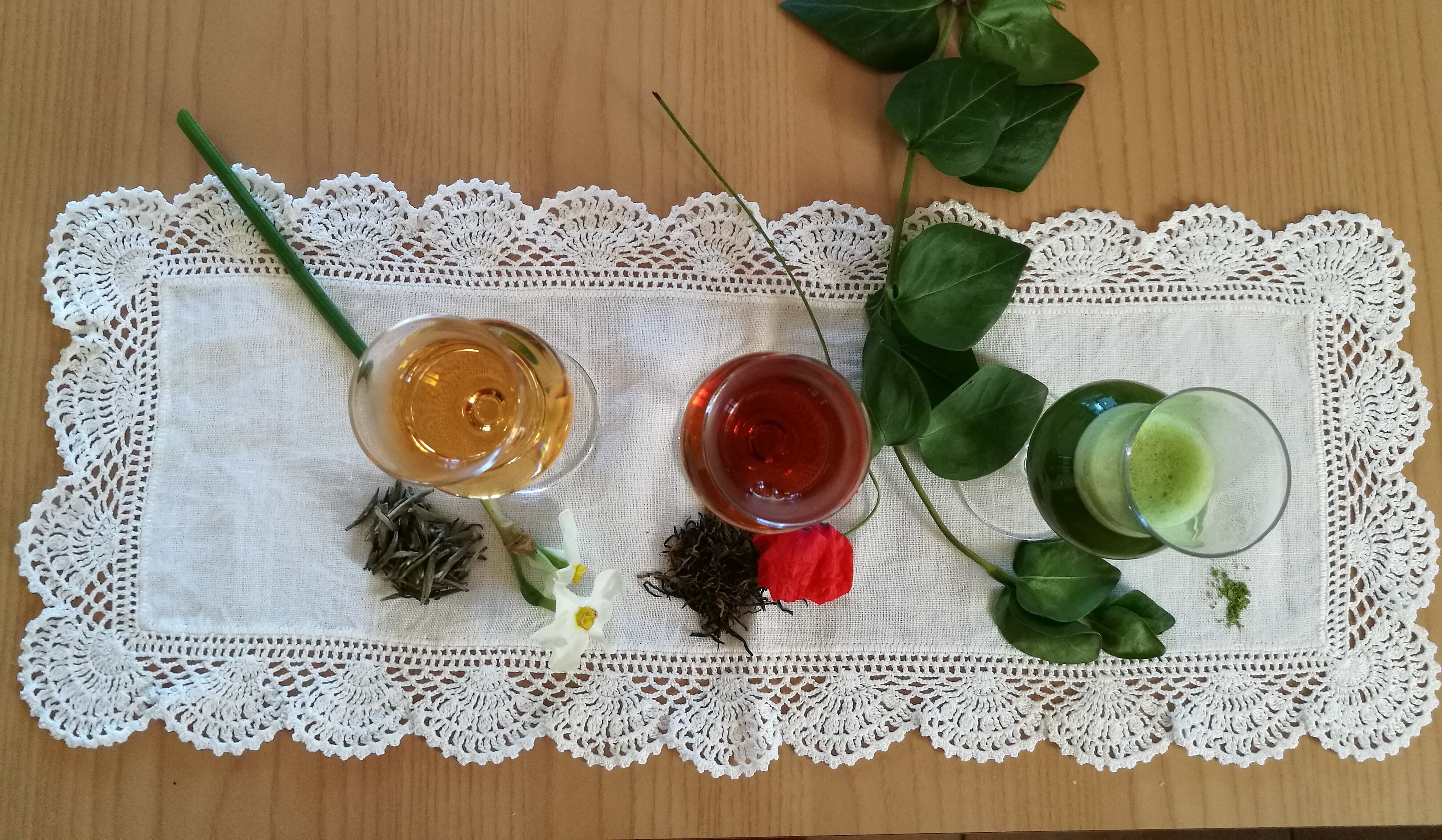 il tè e i colori della nostra bandiera messi in ordine di sapore